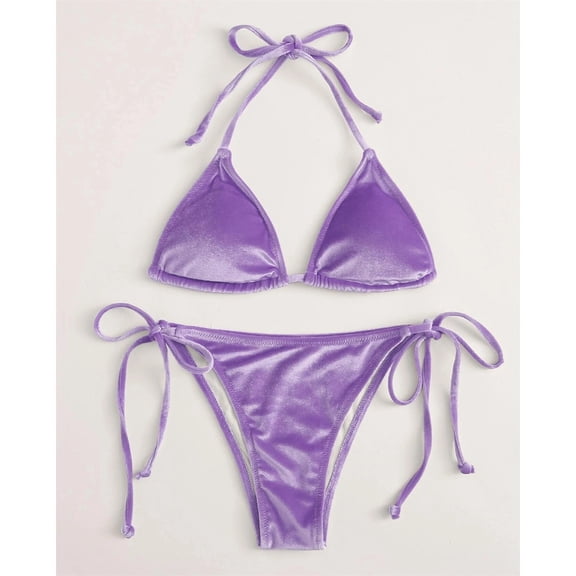 Vedolay Swimsuit Women Women’s Plus Size Swimwear Floral Tankini Set Ruched Modest Two Piece Skirt Swimsuit,Purple S