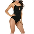 thumbnail image 1 of Vedolay Swimsuit Women Women's V Neck Leopard Print One Piece Swimsuit,B-Black S, 1 of 4
