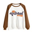 thumbnail image 1 of Vedolay T Shirts Women's Oversized Hoodies Long Sleeve Shirts Pullover Fall Clothes with Pockets,Brown XL, 1 of 3