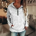 thumbnail image 1 of Vedolay T Shirts Womens Casual Hoodies Long Sleeve Solid Lightweight Pullover Tops Loose Sweatshirt,White XL, 1 of 4