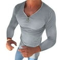 thumbnail image 1 of Vedolay T Shirts for Men 2023 Boho Long Sleeve Casual Loose Tops Grey,3XL, 1 of 5