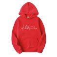 thumbnail image 1 of Vedolay T Shirts for Women Hoodies for Women Casual Sweatshirts Oversized 2023 Fall Winter Pullover Tops with Pockets,Red XL, 1 of 3
