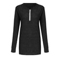 thumbnail image 1 of Vedolay T Shirts for Women Women's 2023 Fall Fashion 2023 Sweatshirt Trendy Long Sleeve Pullover Tops,Black S, 1 of 4