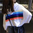 thumbnail image 1 of Vedolay T Shirts for Women's Fall Fashion Long Sleeve Pullover Casual Oversized Sweatshirt,White,Blue One Size, 1 of 5