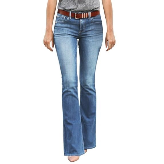 Vedolay Tall Women on Pants Women's Jeans Micro Flare Pants Middle Waist Jeans