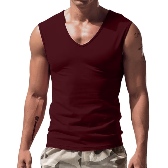 Vedolay Tank Tops Men Tank Top Casual Solid Color Gym Workout Tanks Cool Sleeveless Vests Basic Tee Breathable and Soft Slim T-Shirts(,3XL)