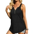 thumbnail image 1 of Vedolay Tank Tops Women Women's V Neck Knit Tank Tops Casual Color Block Loose Sleeveless Blouse Shirts,Black M, 1 of 3