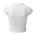 thumbnail image 1 of Vedolay Tank Tops Women's Criss Cross Backless Strappy Asymmetrical Hem Crop Top,White M, 1 of 5