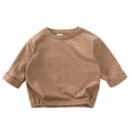 thumbnail image 1 of Vedolay Toddler Boys Clothes 2023 Casual Pullover Sweatshirt Baby Girl Sweater T-Shirt Tops Khaki,100, 1 of 3