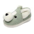 thumbnail image 1 of Vedolay Toddler Boys Girls Soft Plush Non-Slip House Slippers Warm Indoor Bedroom Shoes Mint Green,24-25, 1 of 5