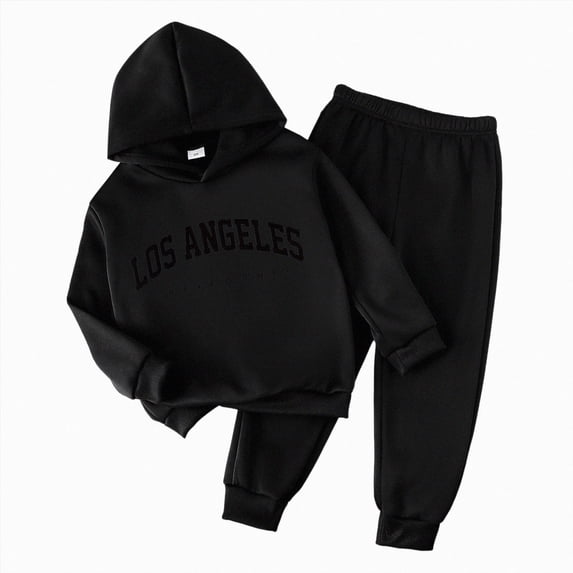 Vedolay Toddler Girl Clothes Outfits for Kids 2 Piece Outfits Girls Tops Hoodies Long Sleeve Fashion Sweatshirts and Sweatpants (Black,4-5 Years)