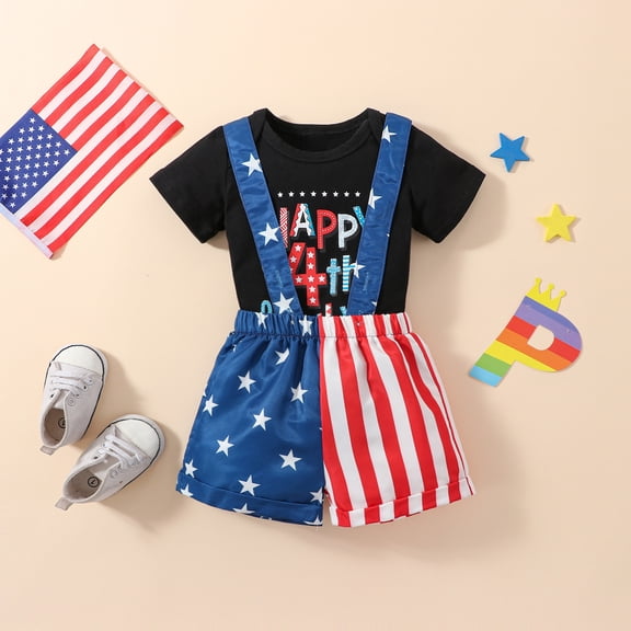 Vedolay Toddler Girl Short Set Girl's 2 Piece Outfits Summer Tie Knot Tank Top and Paperbag Waist Striped Shorts Set,Black 6-12 Months