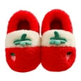 thumbnail image 1 of Vedolay Toddler Girls Boys Winter Warm Slippers Plush Cute Bedroom House Indoor Shoes Red,26, 1 of 4