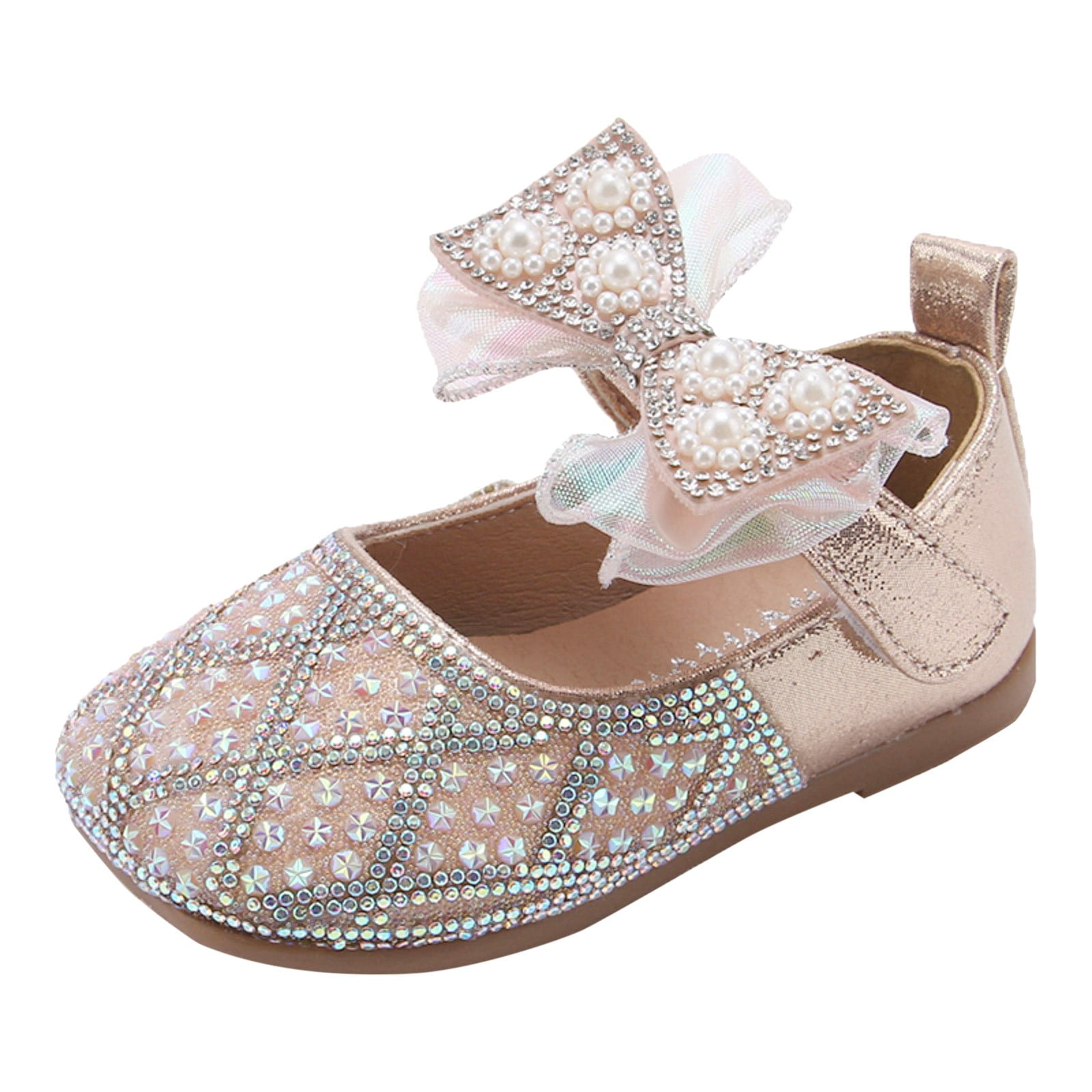 Vedolay Toddler Girls Dress Shoes Ankle Strap Ballet Flats Flower Girl