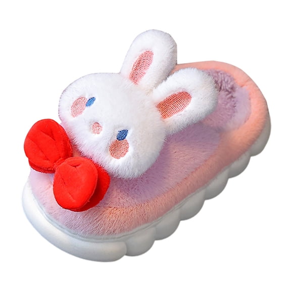 Vedolay Toddler Slippers for Girls Boys Soft Plush Slip-On House Slippers for Kids Purple,34