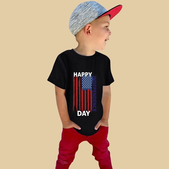 Vedolay Top T-Shirt Youth Novelty Graphic Round Neck T-Shirt Printing Short Sleeve for Daily Life,Black 3-4 Years