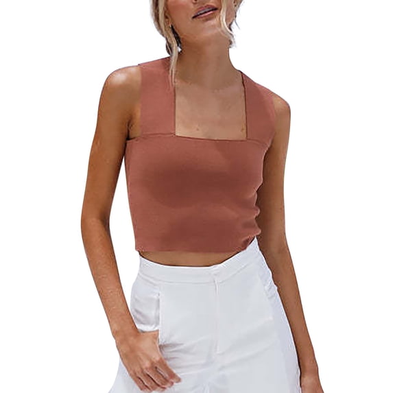 Vedolay Top Womens Scoop Neck Henley Tank Tops Low Cut Solid Summer Sleeveless Button Down Shirts,A M