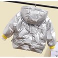 thumbnail image 1 of Vedolay Tops Girls Dress Coat Lapel Wool Blend Winter Kids Jackets,Silver 3-4 Years, 1 of 5