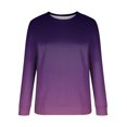 thumbnail image 1 of Vedolay Tops Women's 2023 Fall Fashion Long Sleeve Pullover Casual Oversized Sweatshirt,Purple S, 1 of 3