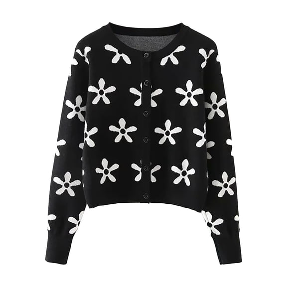 Vedolay Tops Women's Fashion Solid Color Casual Long Button Down Pocket Casual Jacket,Black L