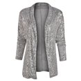 thumbnail image 1 of Vedolay Tops Women's Oversized Casual Long Sleeve Single Button Office Business Jackets Blazer,Gray L, 1 of 3