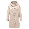 thumbnail image 1 of Vedolay Tops Womens Casual Ripped Frayed Jacket Long Sleeve Oversized Casual Coat with Pockets,Khaki M, 1 of 5