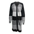 thumbnail image 1 of Vedolay Tops Womens Distresse Oversized Stretch Button Up Cropped Coats,Black XXL, 1 of 3