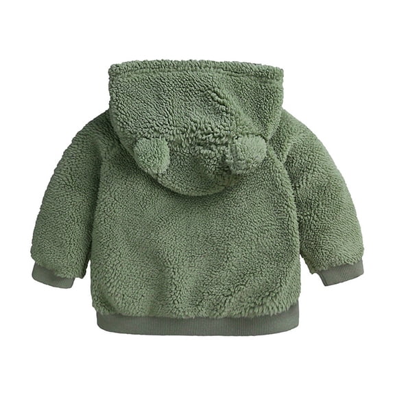 Vedolay Tops for Boy Casual Toddler Boys Winter Jacket Lapel Button Down Coat Warm Outerwear,Green 6-12 Months