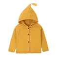 thumbnail image 1 of Vedolay Tops for Girl Casual Girl's Thicken Down Jacket Winter Warm Button Down Long Sleeve Coat,Yellow 4-5 Years, 1 of 4