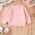thumbnail image 1 of Vedolay Tops for Girls Hoodie Long Sleeve Sweatshirt Pullover Tops Fall Loose Shirt with pocket,Pink 3-4 Years, 1 of 5