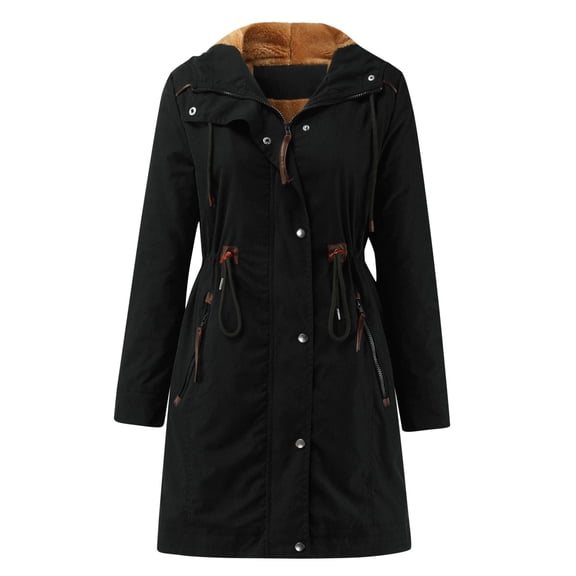 Vedolay Tops for Women Casual Casual Jackets for Women 2023 Long Sleeve Open Front Button Jacket,Black L