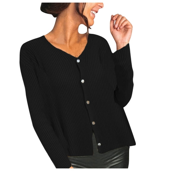 Vedolay Tops for Women Casual Clothes for Women Double Open Front Casual Office Jacket Suit,Black L