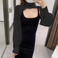 thumbnail image 1 of Vedolay Tops for Women Clothes for Women Double Open Front Casual Office Jacket Suit,Black One Size, 1 of 4