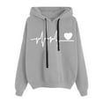 thumbnail image 1 of Vedolay Tops for Women Women's Oversized Sweatshirts Hoodies Long Sleeve Pullover Fall Clothes with Pocket,Gray S, 1 of 3