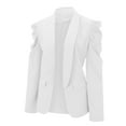 thumbnail image 1 of Vedolay Tops for Women Womens Cropped Blazer Casual Open Front Crop Blazer Jackets,White M, 1 of 5