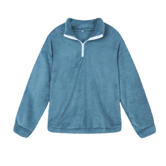 Vedolay Tops for Women Womens Fall Fashion Sweatshirt Long Sleeve Pullover Casual Top,Blue L