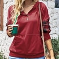 thumbnail image 1 of Vedolay Trendy Tops for Women 2023 Hoodies for Women 2023 Casual Sweatshirts Oversized 2023 Fall Winter Pullover Tops with Pockets,Red XL, 1 of 5