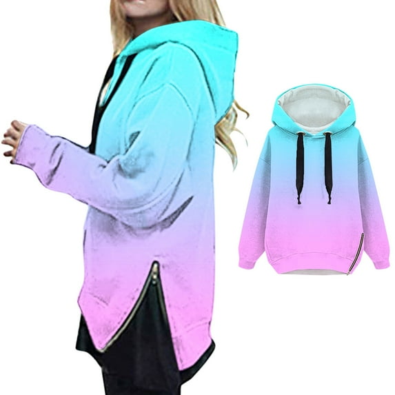 Vedolay Trendy Tops for Women 2023 Hoodies for Women 2023 Half Zip Sweatshirts Cropped Hoodies Pullover Sweaters Fall Winter,Pink M