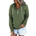 thumbnail image 1 of Vedolay Trendy Tops for Women Hoodies for Women Oversized Sweatshirt Crew Neck Long Sleeve Casual Pullover Fall Clothes,Green S, 1 of 4