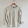 thumbnail image 1 of Vedolay Trendy Tops for Women Sweatshirt for Women Trendy Half Zip Pullover Long Sleeve Fal Clothes,Beige M, 1 of 4