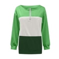 thumbnail image 1 of Vedolay Trendy Tops for Women Women's Crew Neck Sweatshirt Pullover Long Sleeve Sweatshirts,Green M, 1 of 3