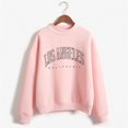 thumbnail image 1 of Vedolay Trendy Tops for Women Womens Long Sleeve Sweatshirts Crewneck Casual Fit Pullover Hoodie Clothes,Pink XXL, 1 of 3