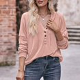 thumbnail image 1 of Vedolay Trendy Tops for Womens 2023 Fall Fashion Casual Long Sleeve Crewneck Sweatshirt Loose Fit Pullover Hoodie,Pink XL, 1 of 5