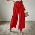 thumbnail image 1 of Vedolay Trousers For Women Pants for Women High Waist Stretch Solid Summer Pants,Red XXL, 1 of 5