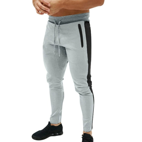 Vedolay Trousers Men's Pants Casual Cropped Trousers Lightweight Loose Beach Yoga Pants with Pockets,Gray XXL