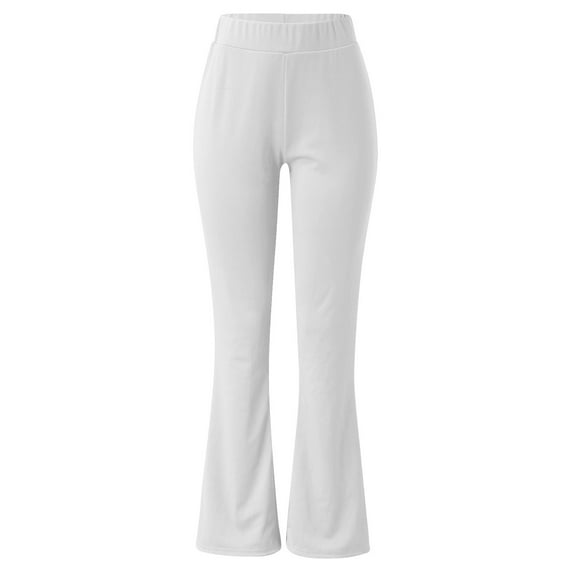 Vedolay Trousers Women Pants for Women Cotton Wide Leg Casual Summer Comfy High Waisted Loose Pants,White XL