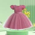 thumbnail image 1 of Vedolay Tshirt Dress Flower Girl Princess Dresses Birthday Party Ball Gown,Watermelon Red 4-5Years, 1 of 5