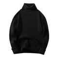 thumbnail image 1 of Vedolay Turtleneck Men Short Puff Sleeve Sweaters Loose Lightweight Knit Pullover Tops Black,2XL, 1 of 4
