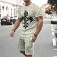 thumbnail image 1 of Vedolay Two Piece Set For Men Men's Mesh T Shirts and Shorts Set Summer Outfits 2 Piece Tee Workout Set,Gray 5XL, 1 of 2