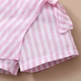 thumbnail image 1 of Vedolay Two Piece Sets For Girl Girls Outfits Summer Print Short Sleeve T-Shirt Tops with Kid Casual Bow Shorts Set,Pink 6-12 Months, 1 of 5